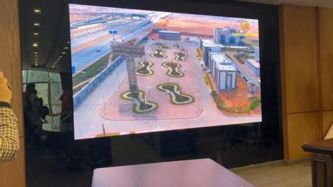 Large-format display at the Egyptian Space Agency