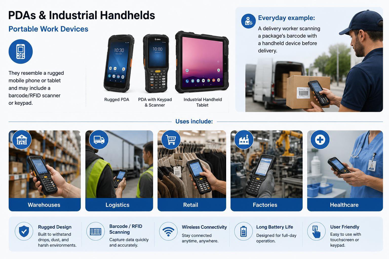 PDAs and industrial handhelds
