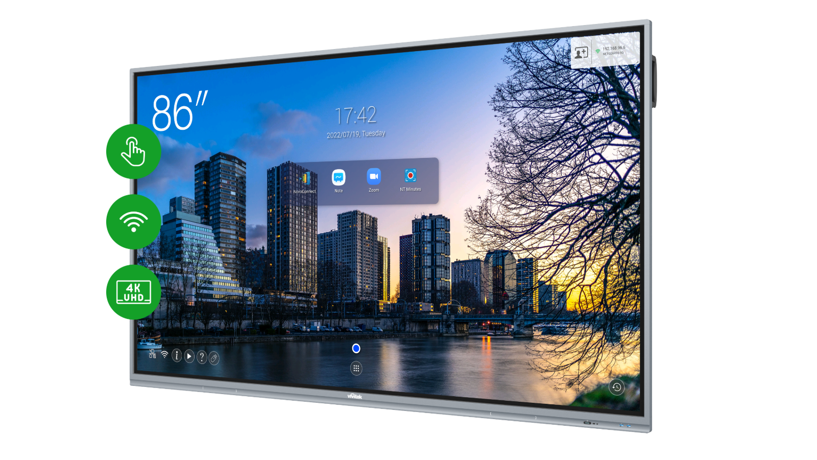 Vivitek NovoTouch EK865i interactive flat panel