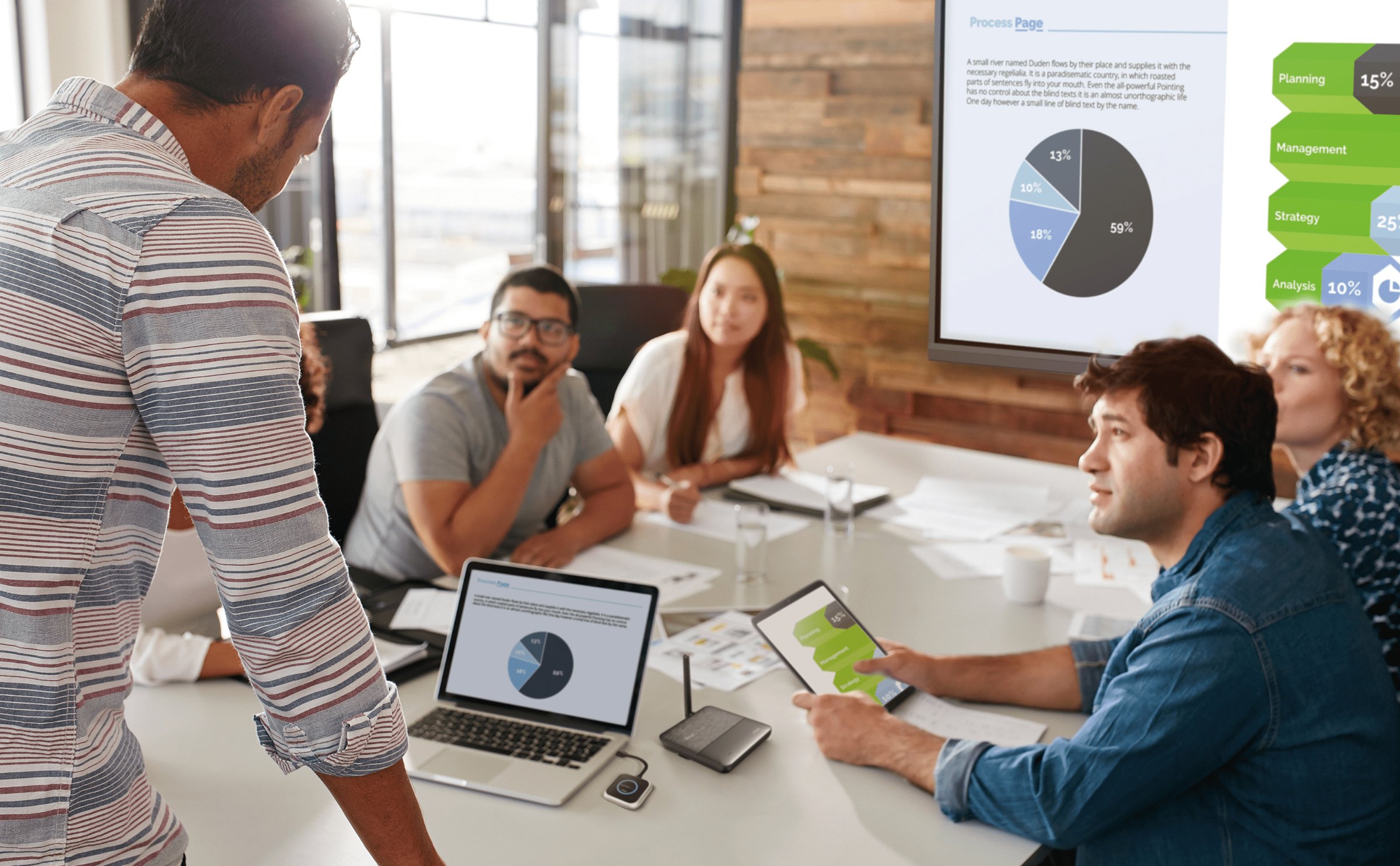 Meeting using NovoConnect wireless presentation