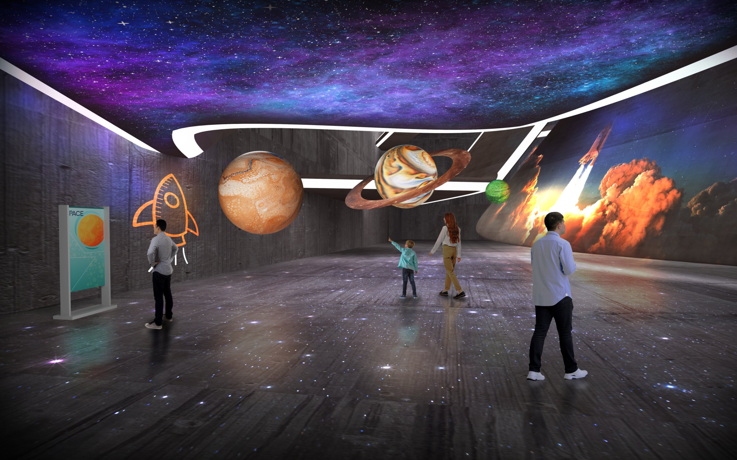 Immersive projection exhibition